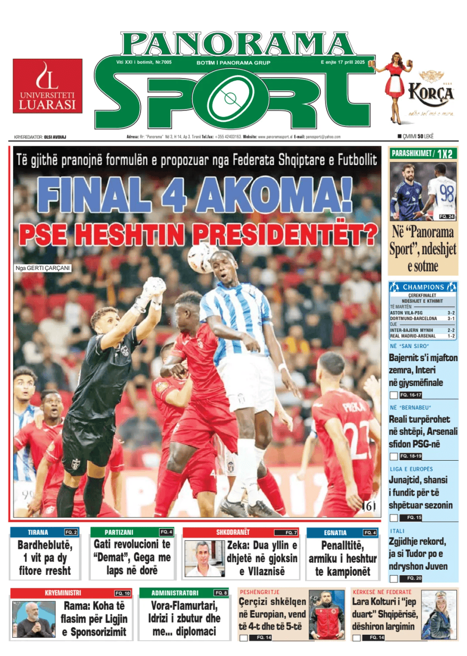 Prima-pagina-Panorama Sport-oggi-edizione-di-oggi-20250417
